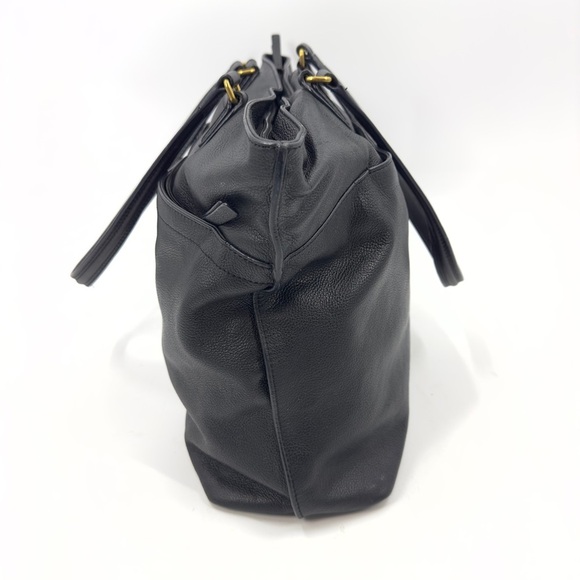 Fossil Julia Tote Black Leather Large Shoulder Bag Carryall Purse Pebbled - Picture 6 of 16